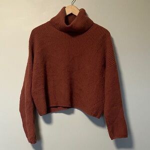 Madewell Cozy Dusty Pink Cashmere Wool Turtleneck Sweater